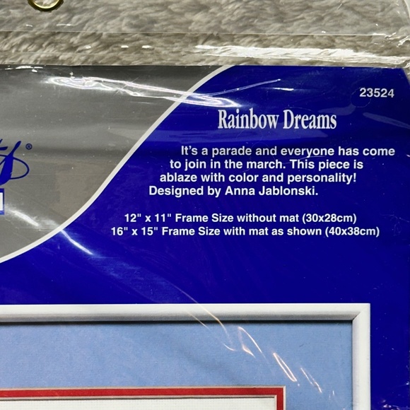 J & P Coats Counted Cross Stitch Rainbow Dreams 23524 Sealed. - Picture 3 of 6